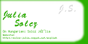 julia solcz business card